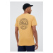 Bavlněné tričko Jack Wolfskin 10 žlutá barva, s potiskem