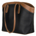 Elegantní shopper taška z ekologické kůže s vsadkou