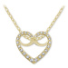 Brilio Romantický náhrdelník Srdce s krystaly 279 001 00089 (řetízek, přívěsek)