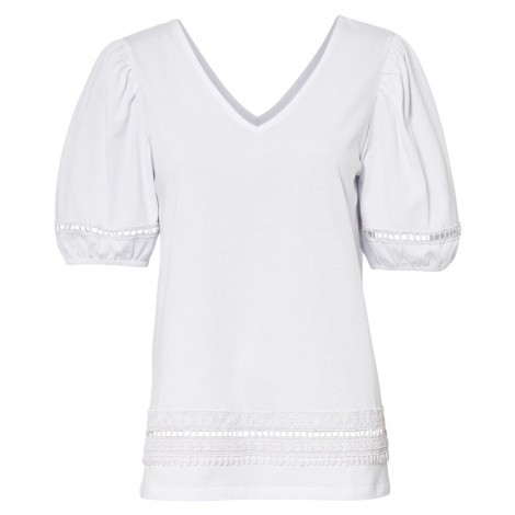 Bonprix BODYFLIRT tričko s krajkovou vsadkou Barva: Bílá, Mezinárodní