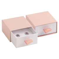 JK Box Pudrově růžová dárková krabička na soupravu šperků DE-4/A5/A1