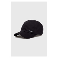 Bavlněná baseballová čepice Calvin Klein černá barva, K50K510487