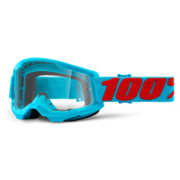 Motokrosové brýle 100% Strata 2 Summit tyrkysovo-červená, čiré plexi