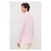 Košile Tommy Hilfiger růžová barva, slim, s límečkem button-down