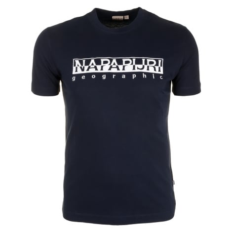 Pánské modré tričko Napapijri s velkým vyšitým logem