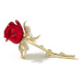 Éternelle Exkluzivní brož Swarovski Elements Bethany - růže B7024-LXT0396 Červená