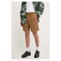 Bavlněné šortky A.P.C. short crew hnědá barva, COGXS-H10198