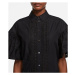 Košile karl lagerfeld embroidered poplin shirt černá