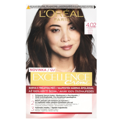 L'OREAL Excellence Creme Barva na vlasy 4.02 Hnědá duhová L’Oréal Paris