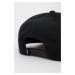 Čepice s vlněnou směsí Vans černá barva, s aplikací