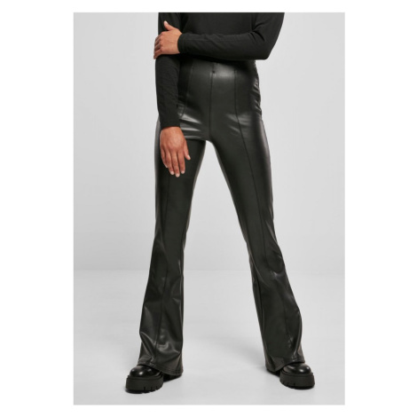 Ladies Synthetic Leather Flared Pants Urban Classics