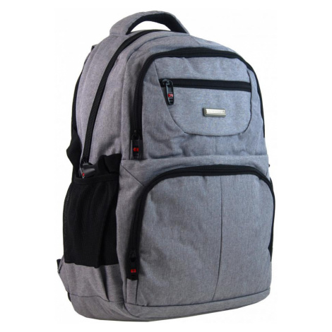 New Berry Elegantní polstrovaný školní batoh L18105 světle šedý