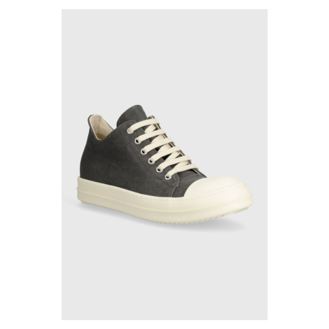 Tenisky Rick Owens Denim Shoes Low Sneaks dámské, šedá barva, DS01D1802.SCF.7811