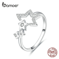 Stříbrný prsten hvězdy SCR452 LOAMOER