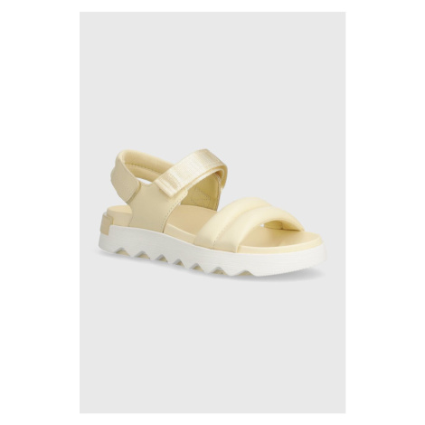 Kožené sandály Sorel VIIBE SANDAL dámské, béžová barva, 2030511292