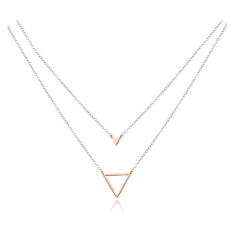 Dámský stříbrný náhrdelník ve tvaru trojúhelníku STNAH153F Ego Fashion