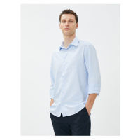 Koton Basic Shirt Classic Collar Long Sleeved Buttoned Non Iron
