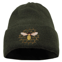 Bontis Pletená čepice s výšivkou Včela