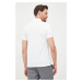 Bavlněné polo tričko Gant bílá barva, s aplikací