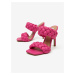 Růžové dámské pantofle na podpatku Steve Madden