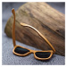 Dřevěné sluneční brýle - zelené Zelená
