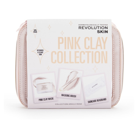 Revolution Skincare Pink Clay Collection Set sada péče o pleť 3 ks