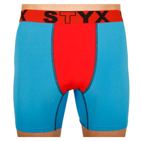 Pánské funkční boxerky Styx modré s červenou gumou (W961)