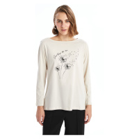 LC Waikiki Crew Neck Printed Long Sleeve Women's T-Shirt