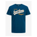 Modré pánské tričko Jack & Jones Logo