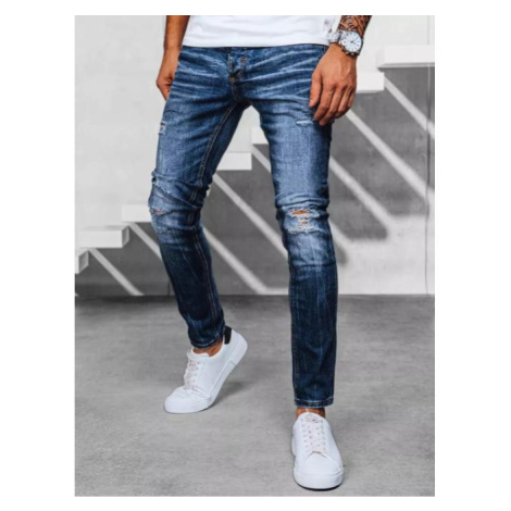 Pánské džíny s dírami ve světle modré barvě DStreet
