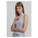 Dámské tílko // Urban classics Ladies Rib Turtleneck Cropped Top grey