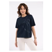 Volcano Woman's T-Shirt T-Ciri Navy Blue