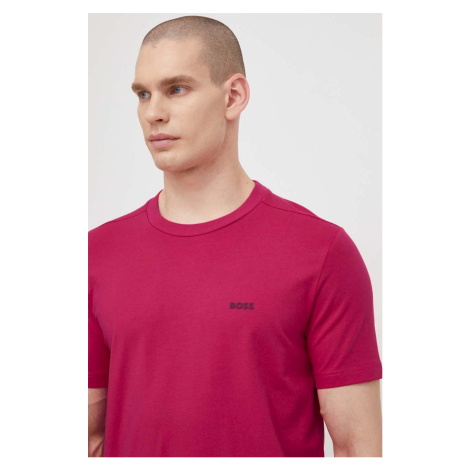 Tričko Boss Green růžová barva, s potiskem, 50506373 Hugo Boss