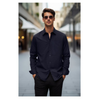 Trendyol Limited Edition Navy Blue Gabardine Comfort Fit Limited Edition Shirt Jacket