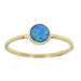 Zlatý prsten s modrým kamenem 4306ž