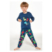 Chlapecké pyžamo Cornette Dino - bavlna Tmavě modrá