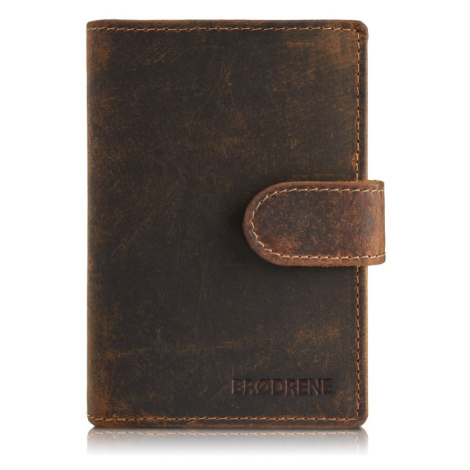 Pánská kožená peněženka Brodrene G-28 vintage hnědá