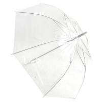 TEDDIES Deštník průhledný bílý svatební