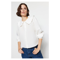 Trendyol Ecru Collar Detailed Shirt