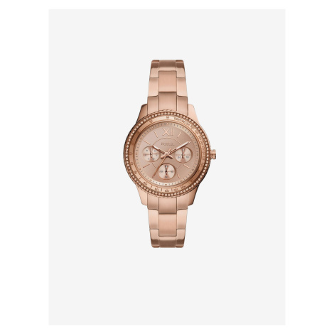 Růžovozlaté dámské hodinky Fossil Stella Sport