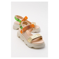 LuviShoes Arey Orange Multi Women's Sandals