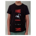 Chlapecké triko - Winkiki WTB 01792, černá/ červený nápis/ 020 Barva: Černá