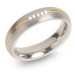 Boccia Titanium Pozlacený titanový snubní prsten s diamanty 0130-04 49 mm