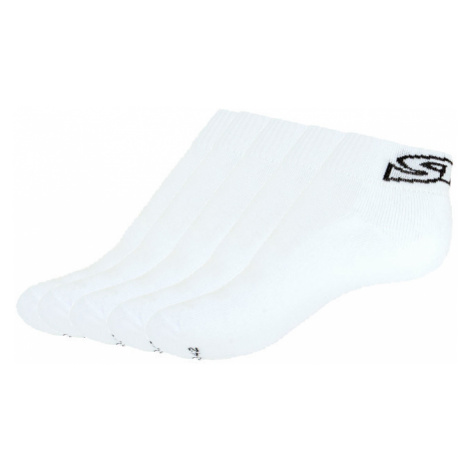5PACK ponožky Styx kotníkové bílé s černým nápisem (H27171717171) L