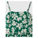 Krémovo-zelené dámské květované maxi šaty GAP
