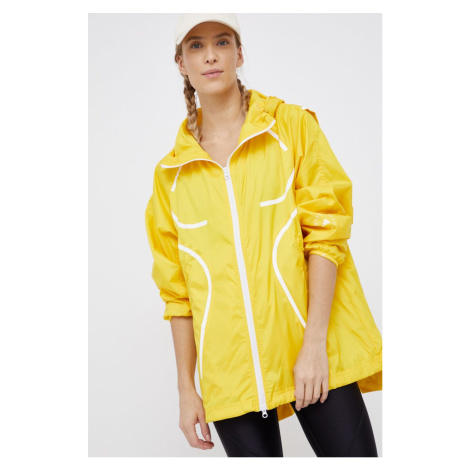 Bunda adidas by Stella McCartney dámská, žlutá barva, přechodná, oversize