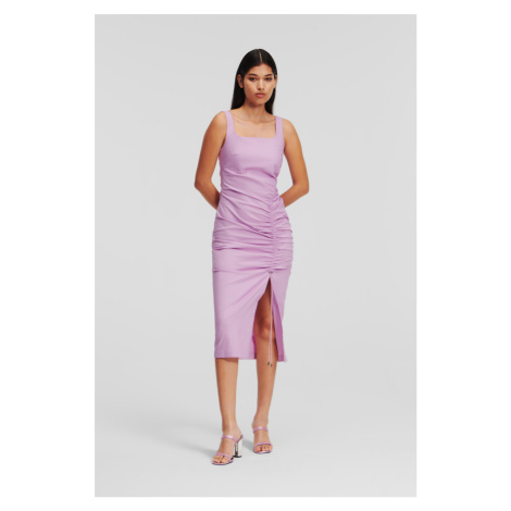 Fialové šaty na ramínka