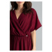 Dlouhé elegantní šaty L055 Deep Red Vínová