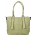 Elegantní prostorná dámská kabelka Lada, zelená