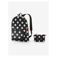 Černý puntíkovaný batoh Reisenthel Mini Maxi Rucksack Dots White